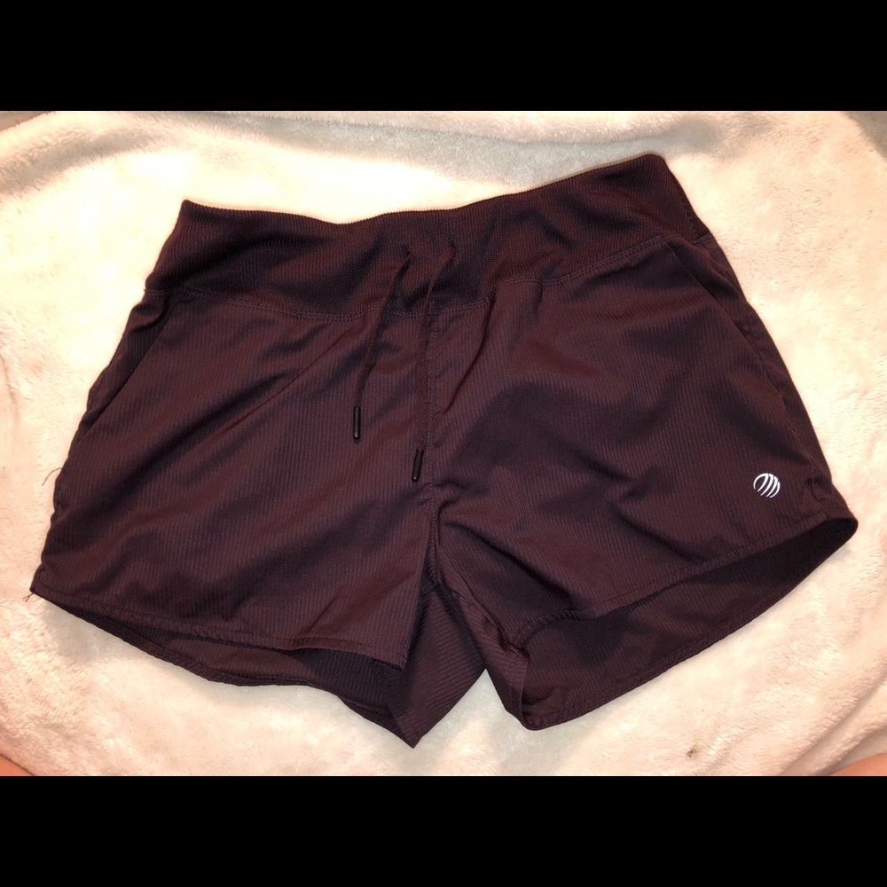 Purple athletic shorts
